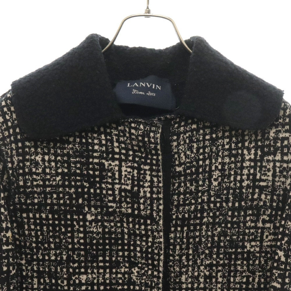 LANVIN(ランバン) ツイード コートジャケット ブラック/ホワイト レディース RW-CO3101-MA04-A15