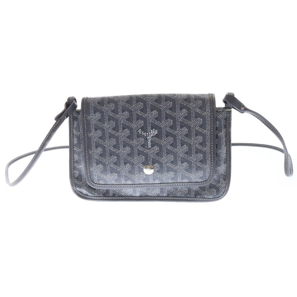 GOYARD(ゴヤール) プリュメ PVCレザーポーチウォレット ショルダーバッグ グレー