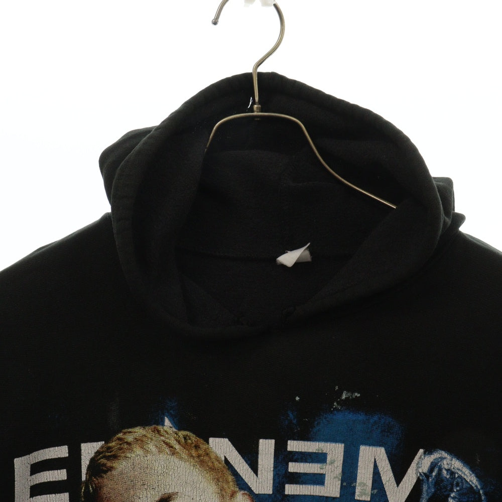 VINTAGE(ヴィンテージ) 2004 EMINEM THE SOURCE COVER BOOTLEG SWEAT HOODIE エミネム プリント プルオーバーパーカー ブラック