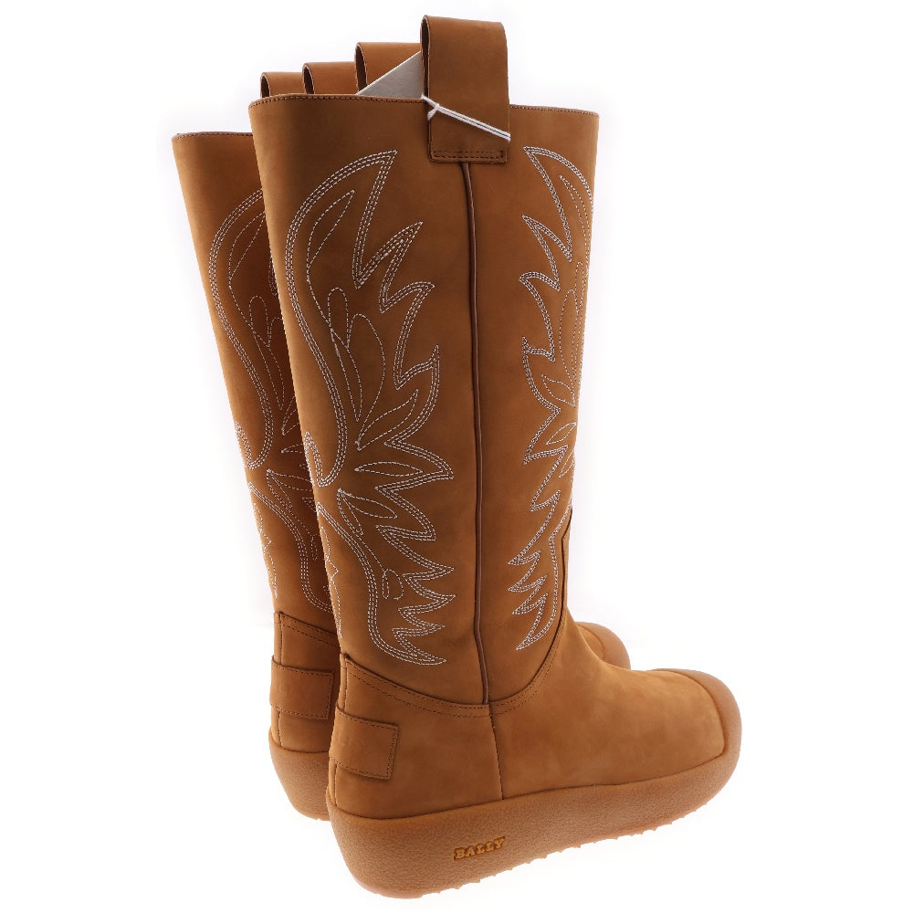 BALLY(バリー) 22FW LEATHER CURLING COWBOY レザーカウボーイ ロングブーツ ブラウン MSB02F NK005