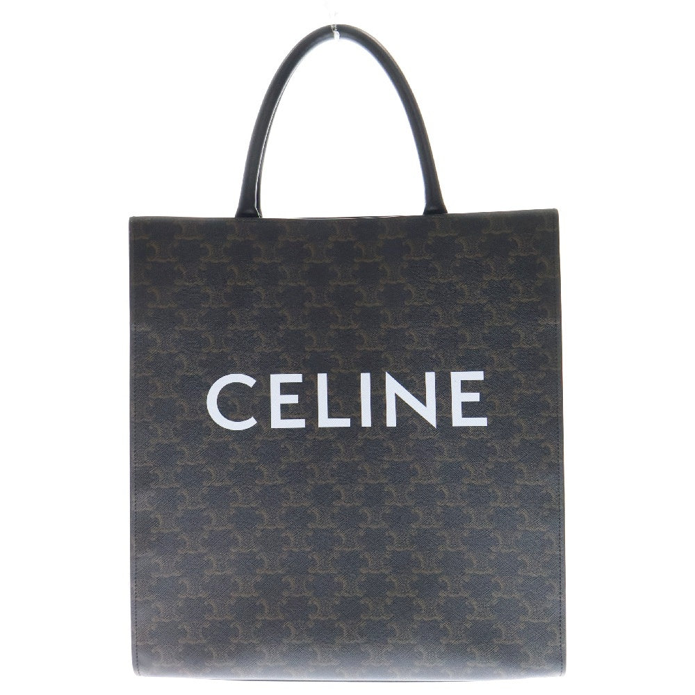 CELINE(セリーヌ) ショルダーバッグトリオンフ キャンバス スモール バーティカル カバ / キャンバス & カーフスキン 191542BZK.04LU ブラック/ブラウン