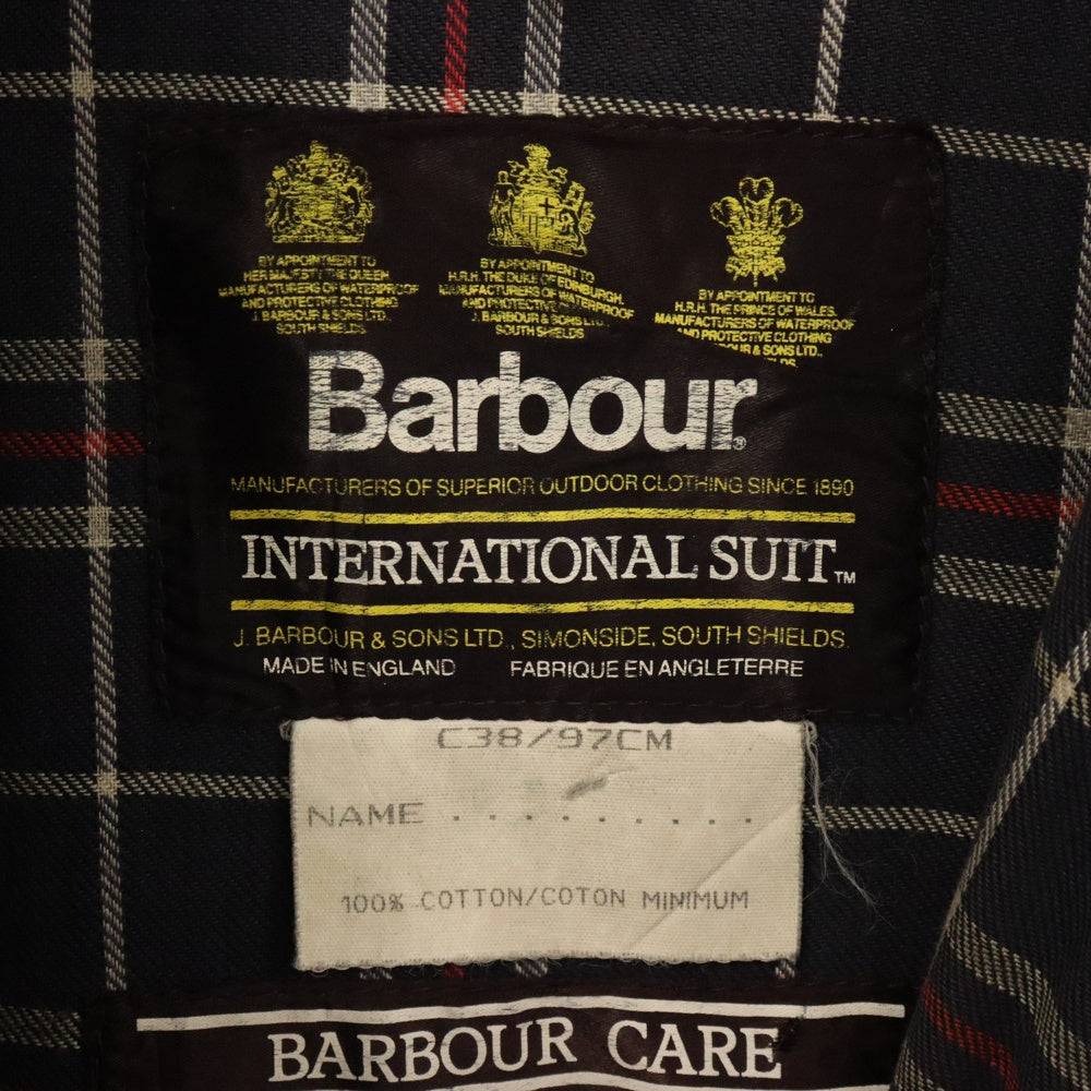 Barbour(バブアー) 90s イングランド製 INTERNATIONAL インターナショナル オイルドジャケット ブラウン