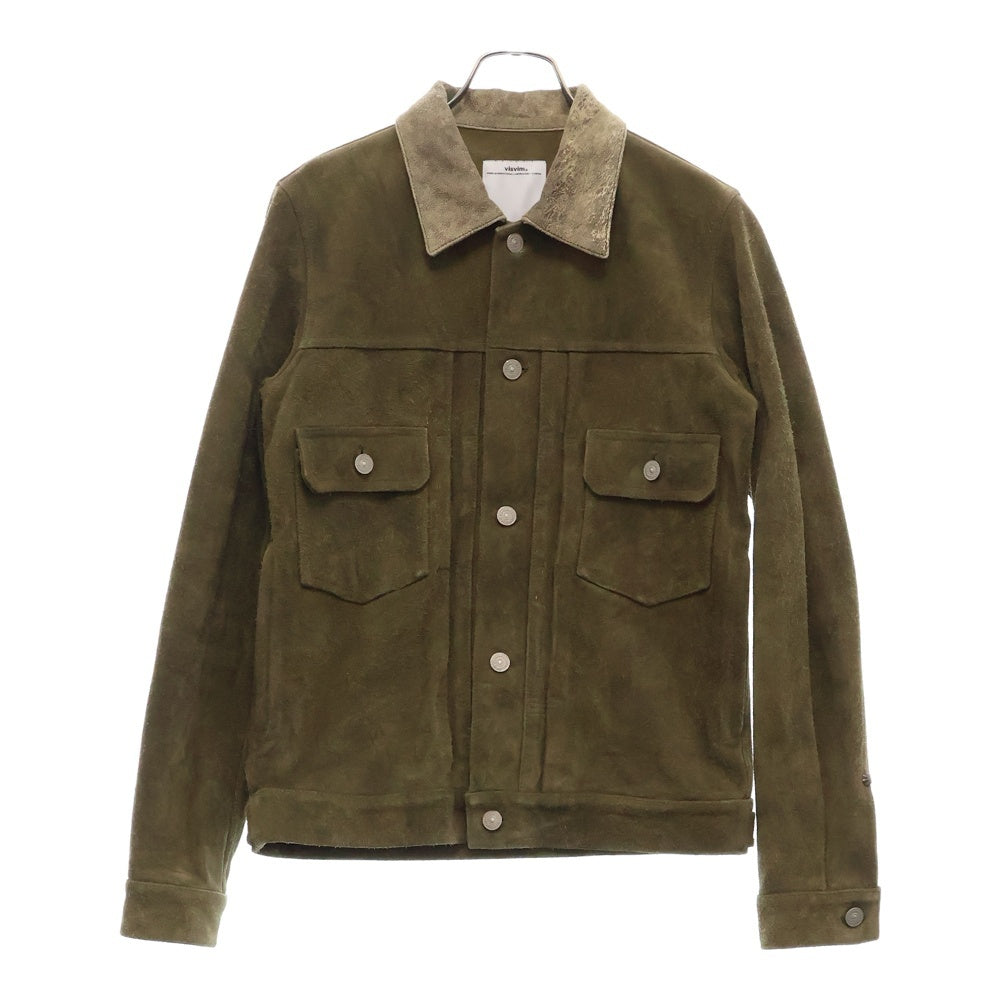 VISVIM(ヴィスヴィム) 15SS 101 JKT IT 2 COW SUEDE カウスウェードシャツ 0115105014004 カーキ