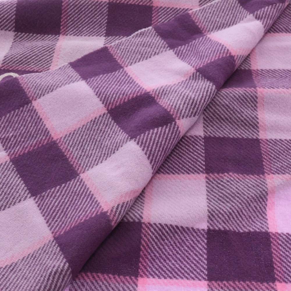 Acne Studios(アクネ ストゥディオズ) ロゴプリント 大判 ウールストール マフラー パープル