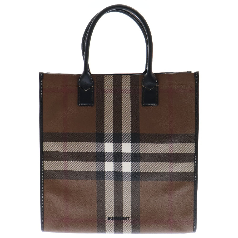 BURBERRY(バーバリー) ML SLIM DENNY PT DARK CRANBERRY バーバリーチェック レザートートバッグ ショルダーバッグ 80491171 ブラウン