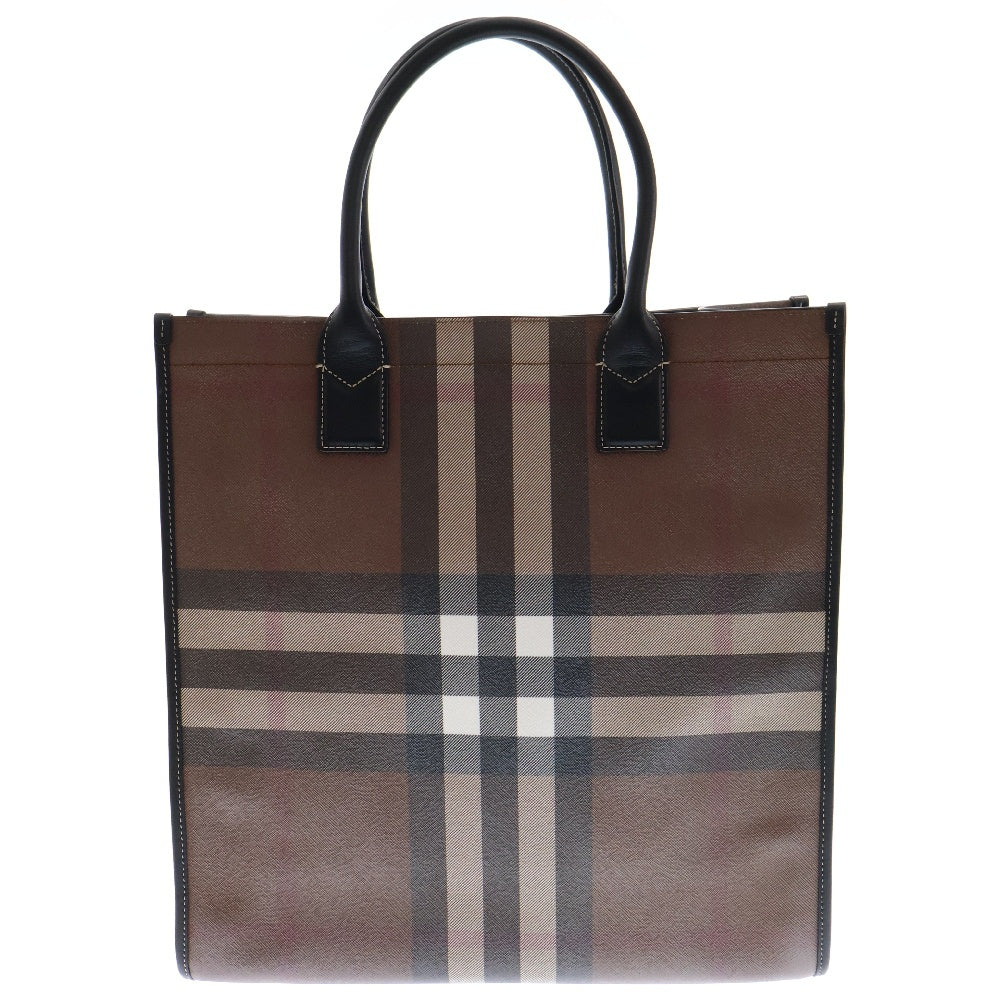BURBERRY(バーバリー) ML SLIM DENNY PT DARK CRANBERRY バーバリーチェック レザートートバッグ ショルダーバッグ 80491171 ブラウン