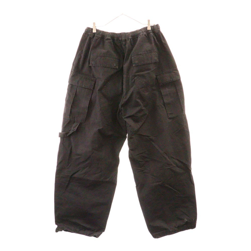BALENCIAGA(バレンシアガ) 23SS ドローストリングコットンカーゴロングパンツ 698940 TKP27 ブラック
