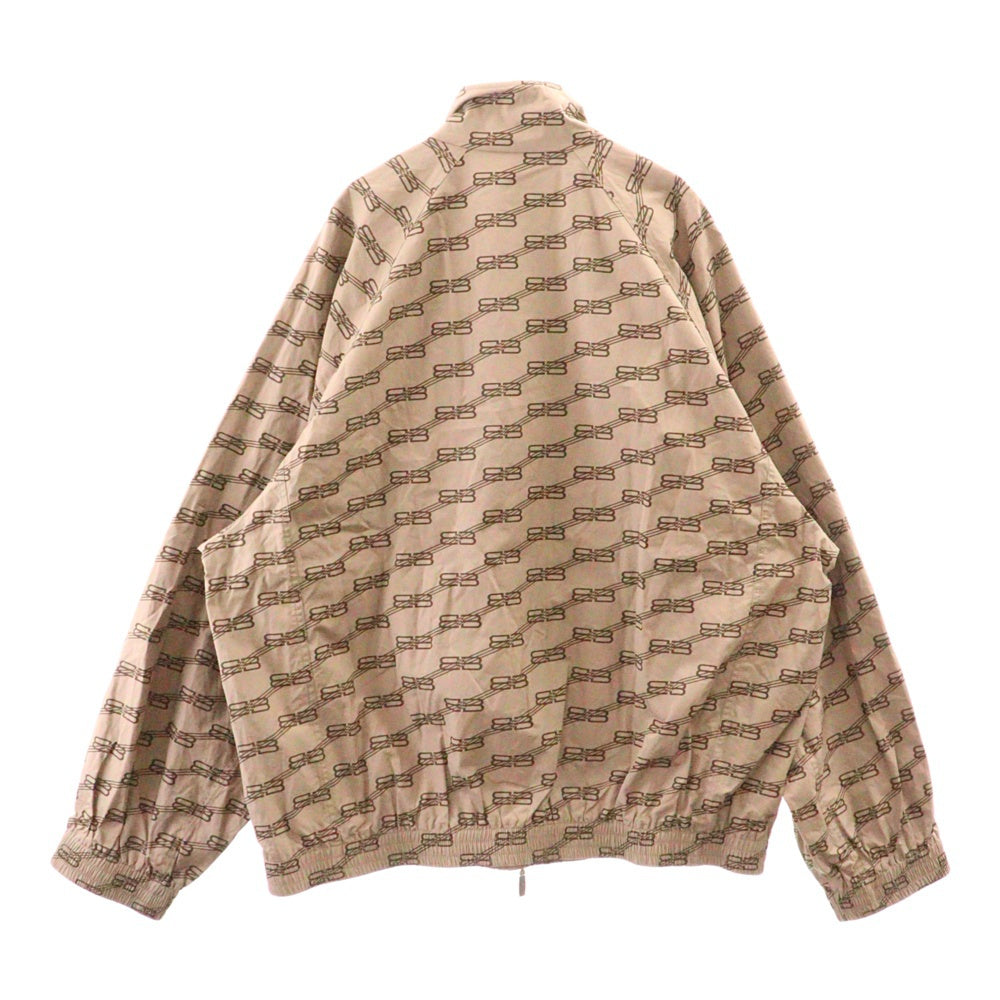 BALENCIAGA(バレンシアガ) MONOGRAM BB TRACKSUIT JACKET BBモノグラム ジップアップトラックスーツ ナイロンジャケット 704495 TML36 ブラウン