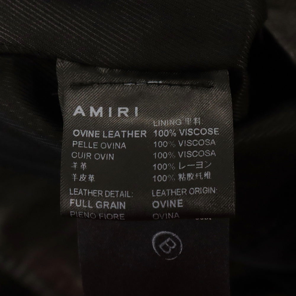 AMIRI(アミリ) LEATHER CARGO PANT PF23WLP004001 レザーカーゴパンツ ブラック