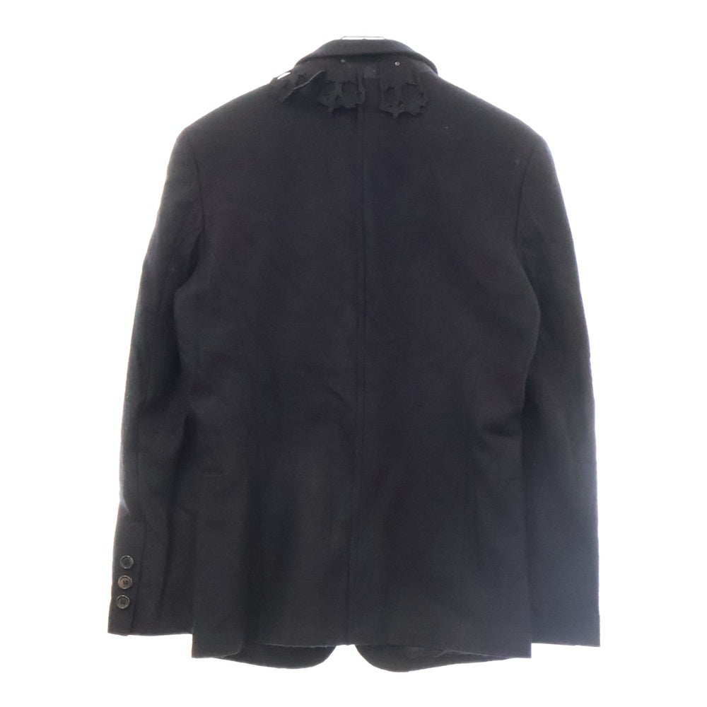 UNDERCOVER ISM(アンダーカバーイズム) 05AW 初期 ARTS＆CRAFTS期 スカルパッチ フェルト テーラードジャケット 5A202-J2 ブラック