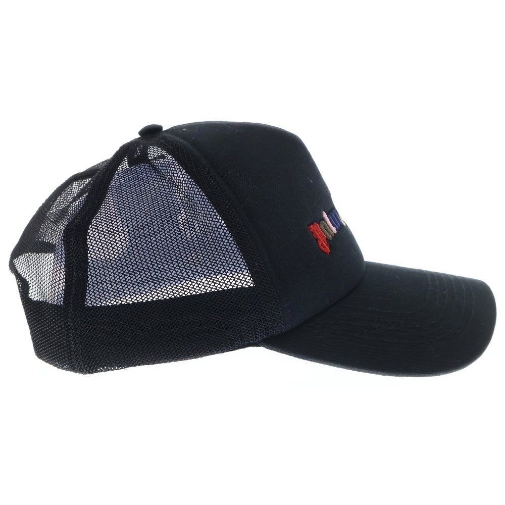 Palm Angels(パームエンジェルス) RAINBOW LOGO レインボーロゴ メッシュキャップ ブラック