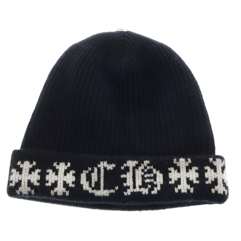 CHROME HEARTS(クロムハーツ) BIG DADDY ビッグダディ スターボール付き カシミヤニット ビーニー ニットキャップ 帽子 ブラック