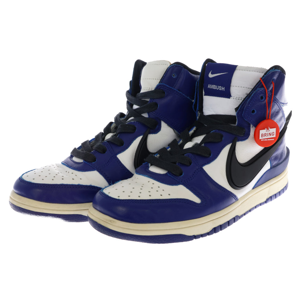 NIKE(ナイキ) ×AMBUSH DUNK HIGH Deep Royal アンブッシュ ダンク ディープロイヤル ハイカットスニーカー ホワイト/ブルー US6.5/24.5cm CU7544-400