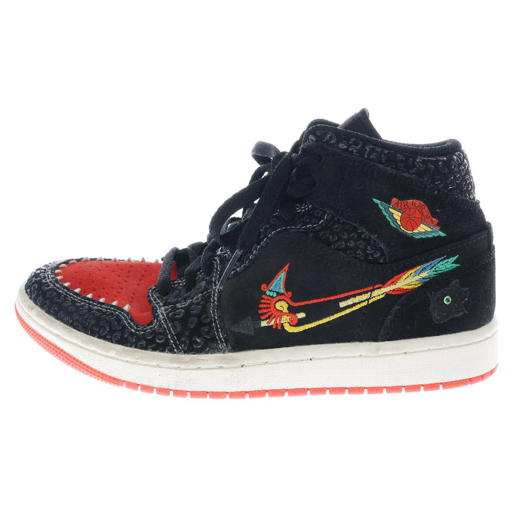 NIKE(ナイキ) Air Jordan 1 Mid Siempre Familia エアジョーダン1 シエンプレファミリア ミッドカットスニーカー US6/24.0cm ブラック/レッド DN4904-001