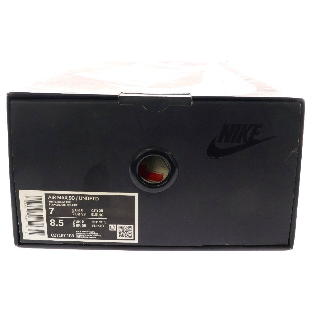 NIKE(ナイキ) ×UNDEFEATED Air Max 90 アンディフィーテッド エアマックス90 ローカットスニーカー CJ7197-103 ホワイト／ピンク
