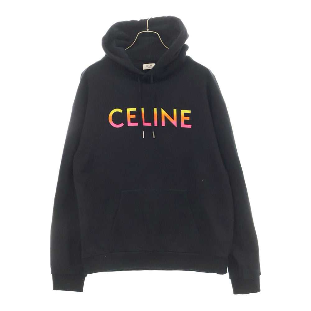 CELINE(セリーヌ) 22AW PULLOVER HOODIE グラデーションロゴ フーディ プルオーバーパーカー 2Y753670Q ブラック