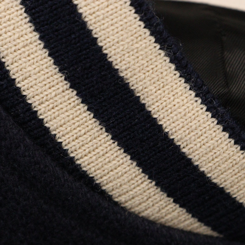 CELINE(セリーヌ) 21AW Loose Varsity-Style Jacket in Wool 2V08F896C セリーヌ ウールルーズバーシティスタイルジャケット テディブルゾン ネイビー