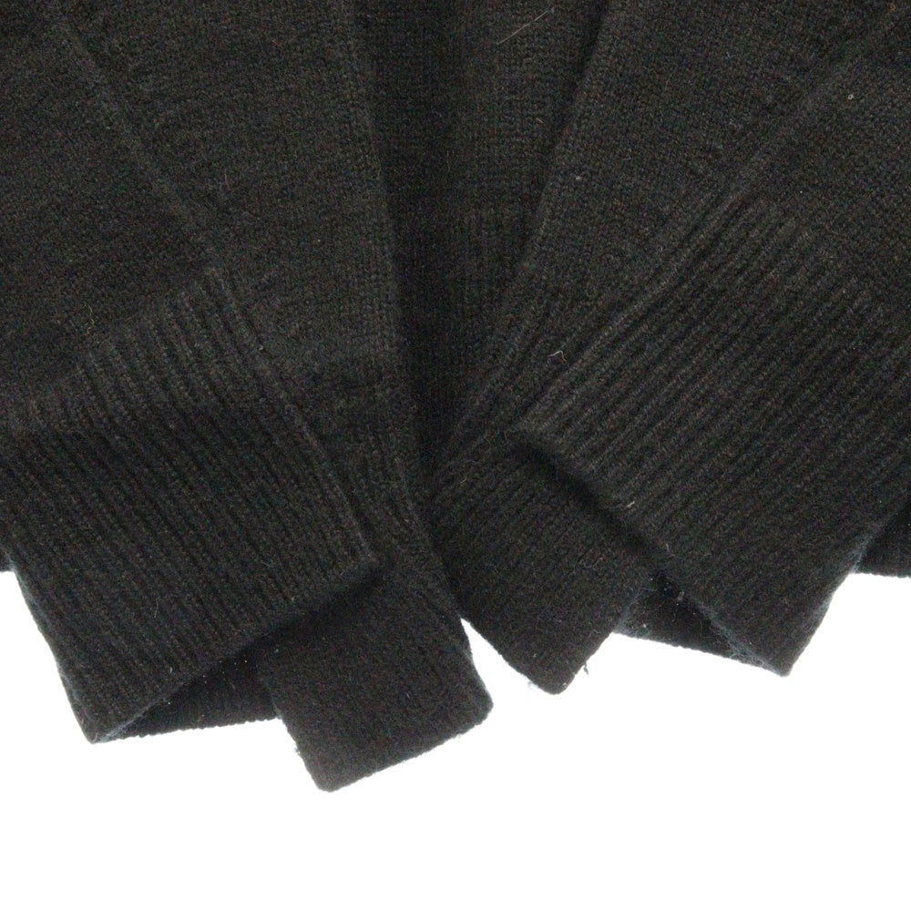 GIVENCHY(ジバンシィ) Embroidered Cashmere Knit ロゴ刺繍 カシミヤ クルーネックニットセーター ブラック BM90FL4Y7P