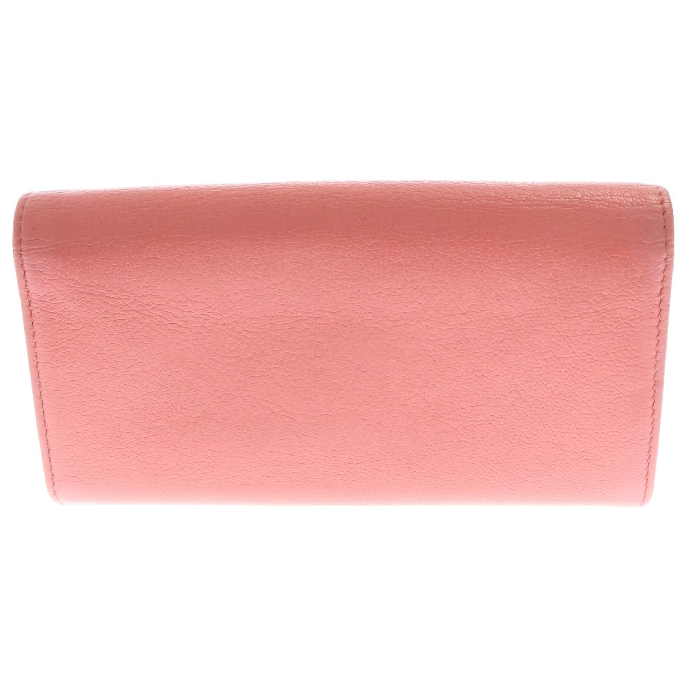 CHANEL(シャネル) ラッキークローバー ココマーク レザー二つ折り財布 ピンク