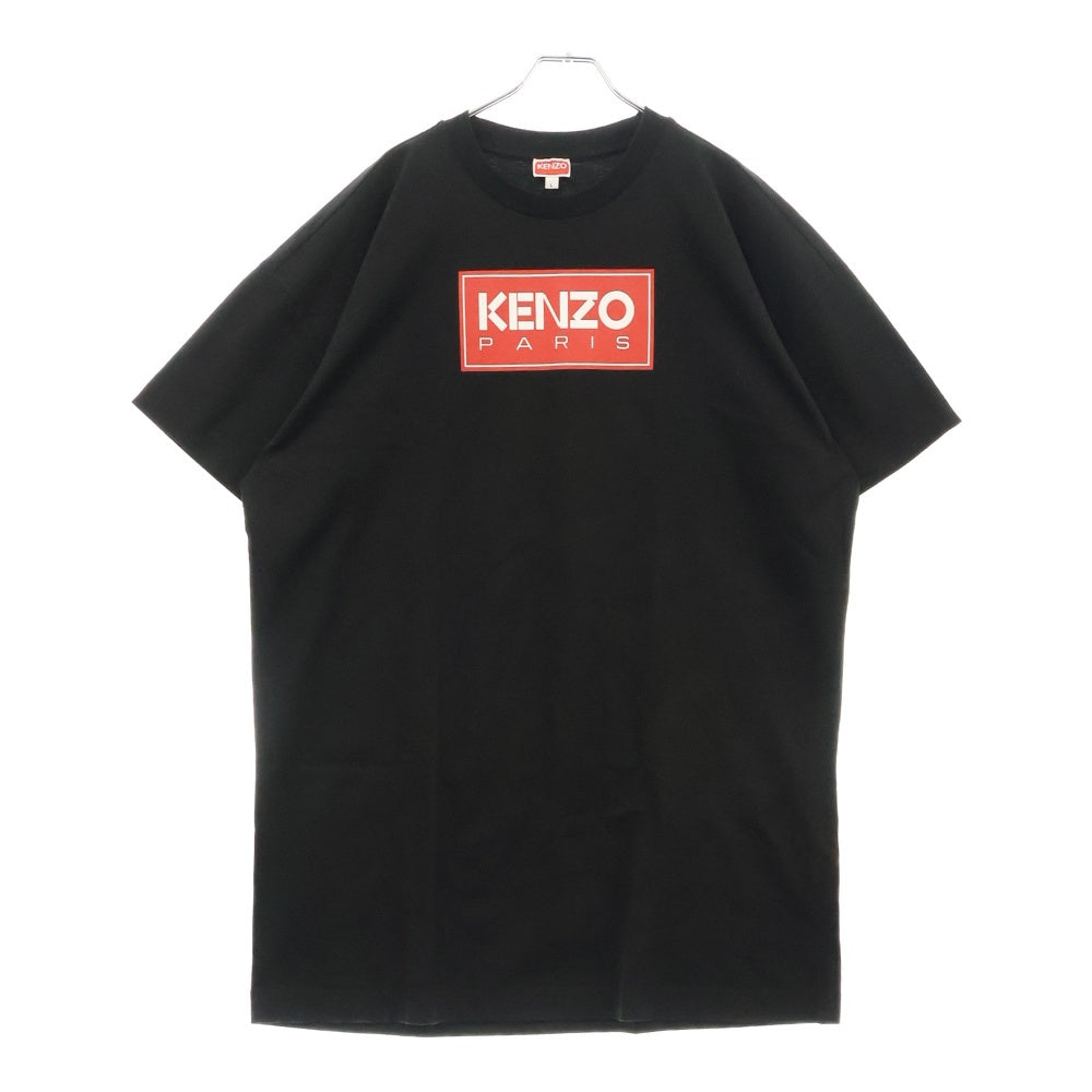 KENZO(ケンゾー) ボックスロゴプリント 半袖クルーネックTシャツカットソー ブラック FC62O7214SY
