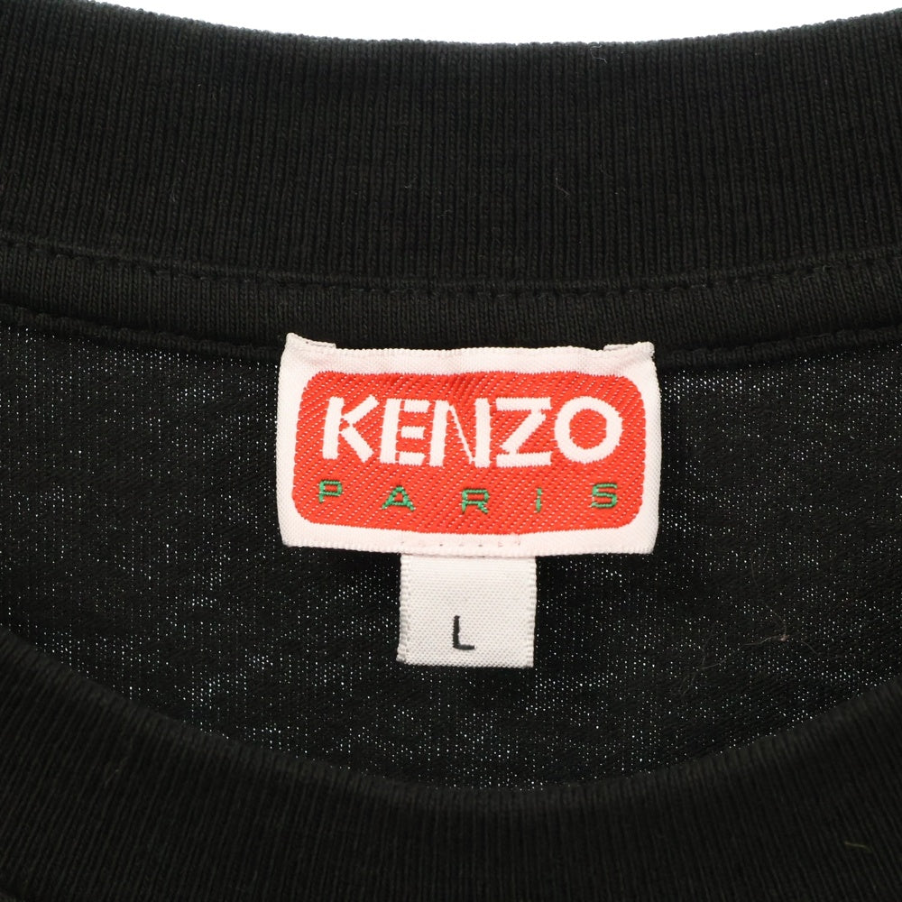 KENZO(ケンゾー) ボックスロゴプリント 半袖クルーネックTシャツカットソー ブラック FC62O7214SY
