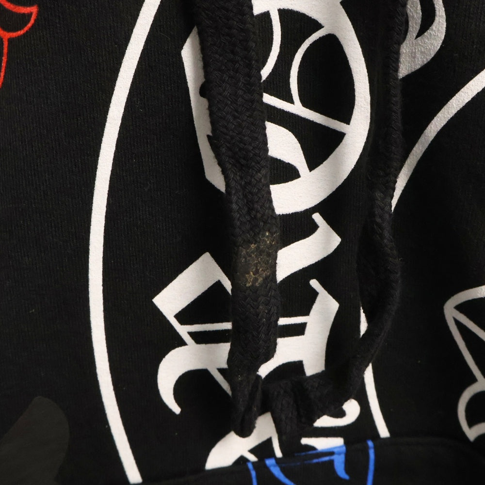CHROME HEARTS(クロムハーツ) STENCIL HOODIE ステンシルプリントプルオーバーパーカー フーディー ブラック/マルチカラー