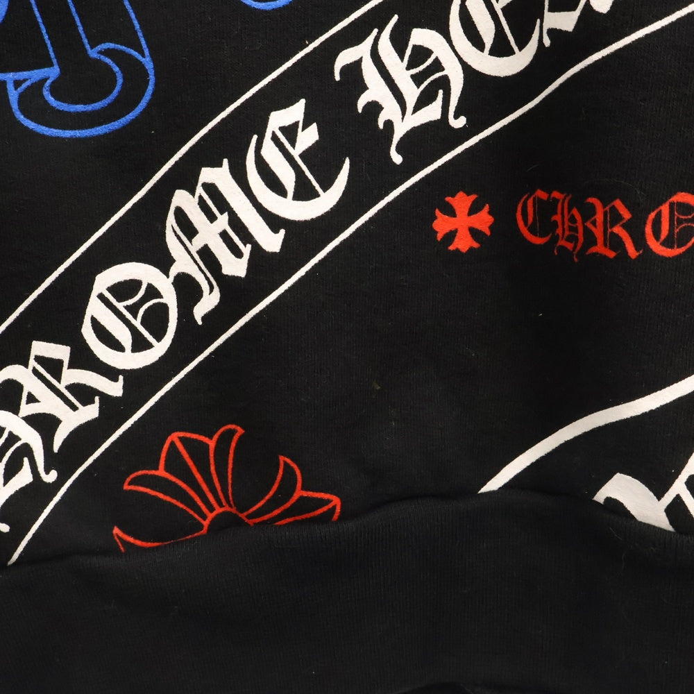 CHROME HEARTS(クロムハーツ) STENCIL HOODIE ステンシルプリントプルオーバーパーカー フーディー ブラック/マルチカラー