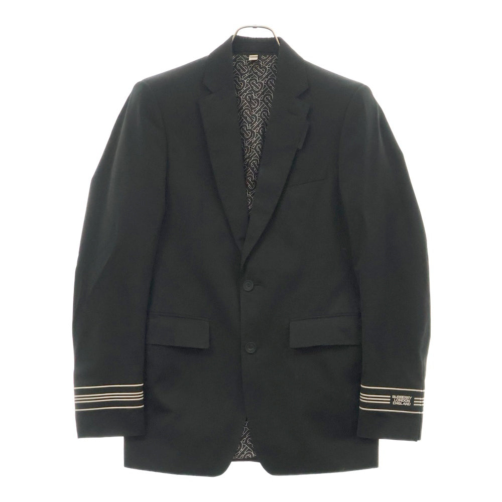 BURBERRY(バーバリー) アームラインデザイン 2B テーラードジャケット 8028424 ブラック