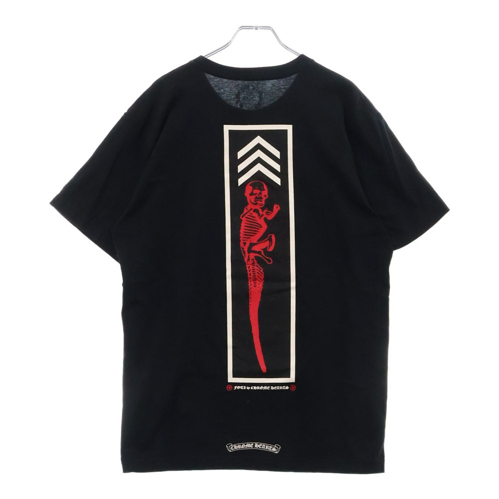 CHROME HEARTS(クロムハーツ) FOTI フォティスカル フロントプリント クルーネック半袖Tシャツ ブラック