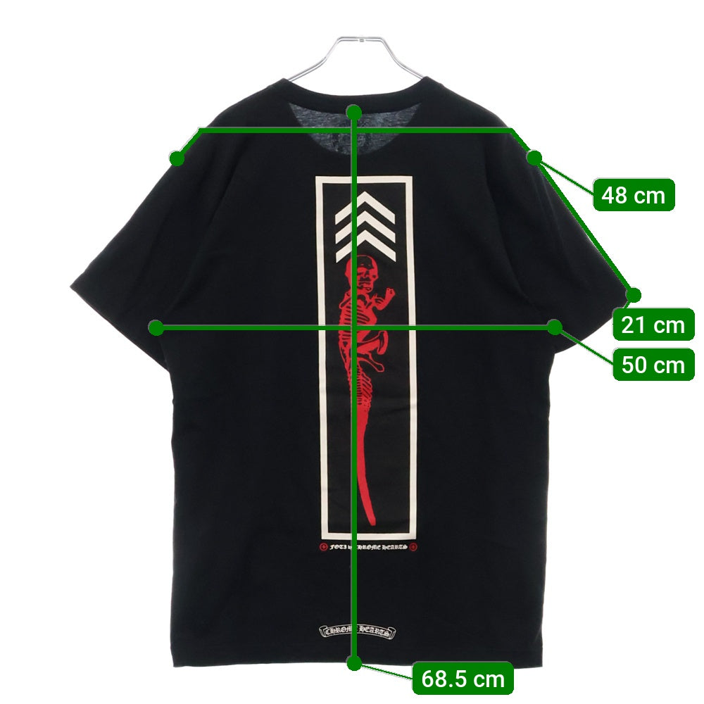 CHROME HEARTS(クロムハーツ) FOTI フォティスカル フロントプリント クルーネック半袖Tシャツ ブラック