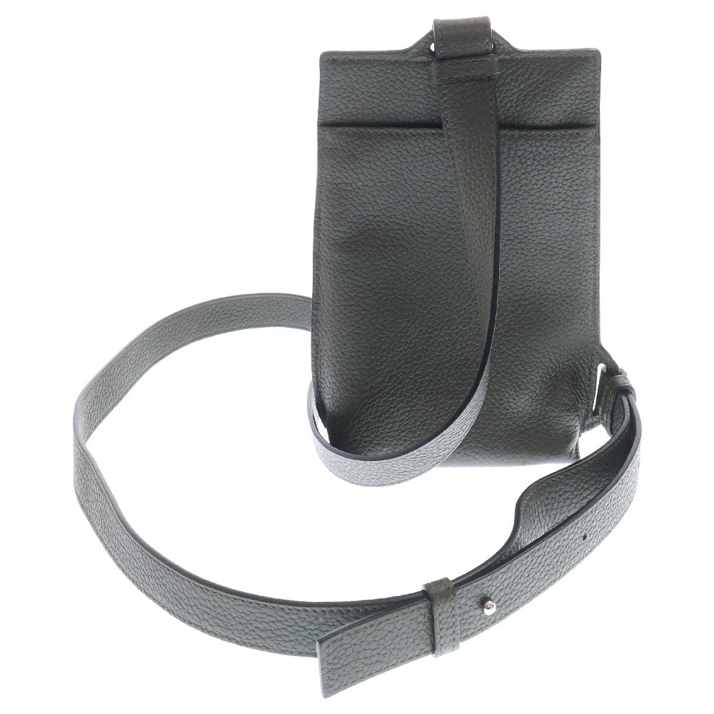 LOEWE(ロエベ) Vertical T-Pocket Sling Bag バーティカル Tポケット レザーショルダーバッグ スリングバッグ カーキ C500P02X02