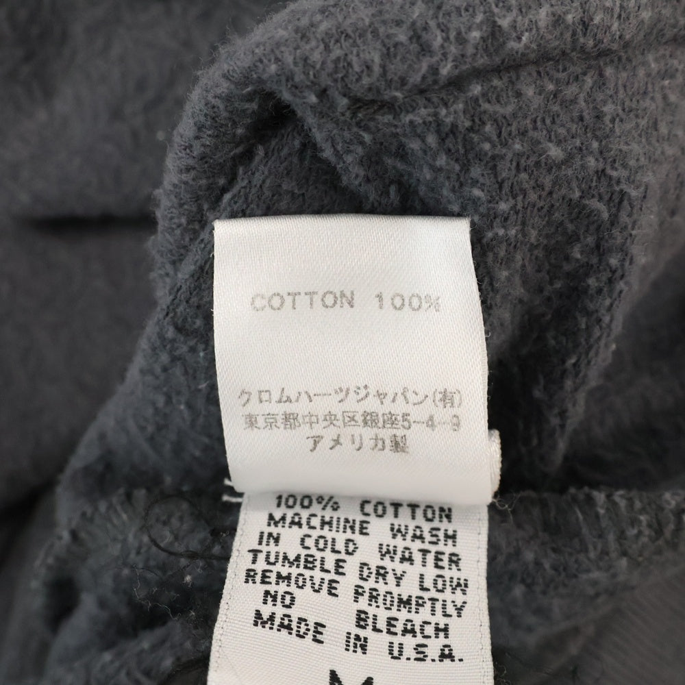 CHROME HEARTS(クロムハーツ) OLD CH PLUS ZIP HOODIE オールドモデル バックCHプラスプリント ジップアップ スウェット パーカー グレー/ブルー