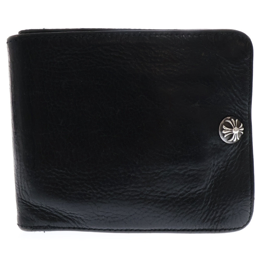 CHROME HEARTS(クロムハーツ) 1SNAP 1スナップ クロス ボールボタン レザーウォレット 財布 ブラック BCA361