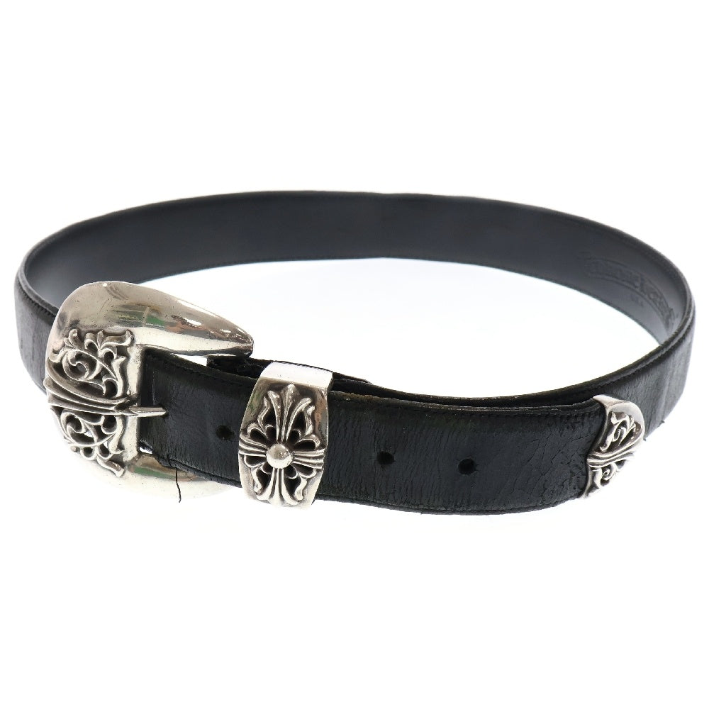CHROME HEARTS(クロムハーツ) BLT CLASSIC 3PC クラシック 3ピース レザーベルト ブラック