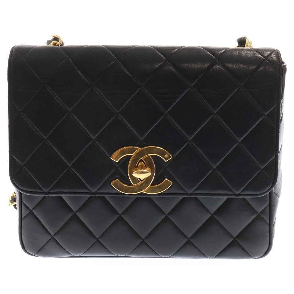 CHANEL(シャネル) デカマトラッセ ココマーク チェーンショルダーバッグ ブラック