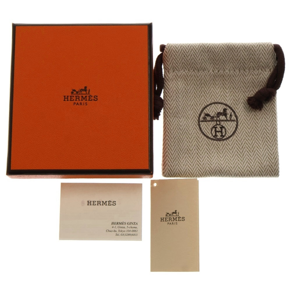 HERMES(エルメス) AS DE COUER アスドゥクール ハートピアス オレンジ/シルバー レディース Z刻印