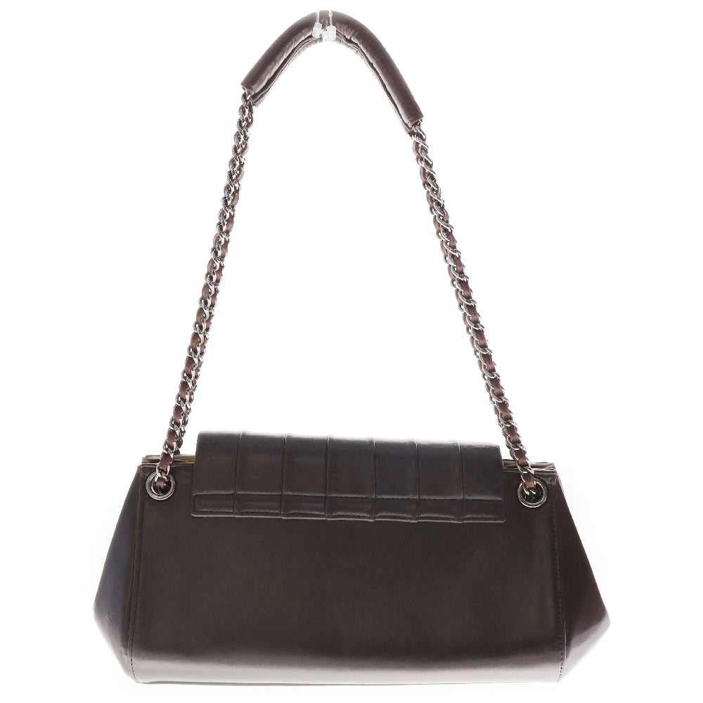 CHANEL(シャネル) 2002年 マドモアゼル チェーン カーフレザー ショルダーバッグ ブラウン 7番台