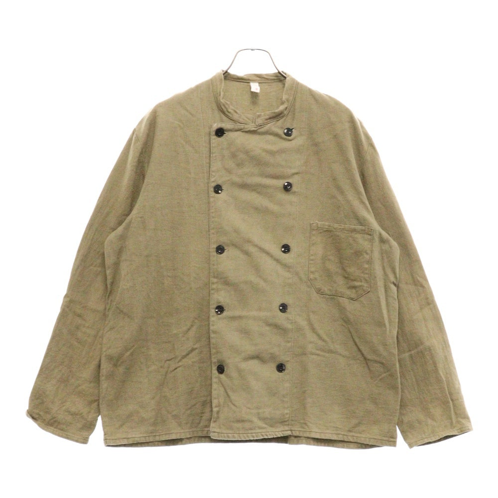 VINTAGE(ヴィンテージ) GERMAN ARMY ドイツ軍 スタンドカラー ダブル シェフ コックジャケット カーキ