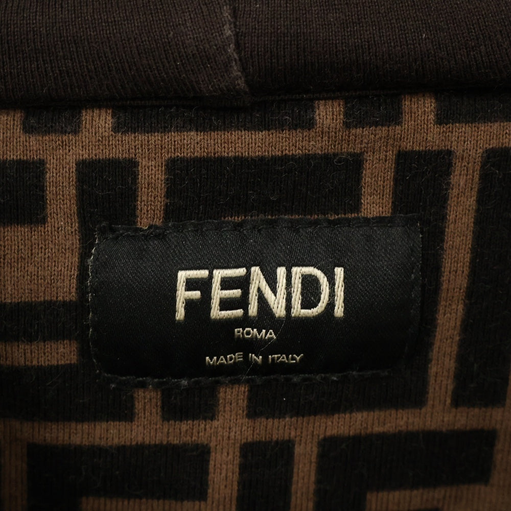 FENDI(フェンディ) FFロゴ ズッカ柄 プルオーバーパーカー FY0945 A6ZT ブラウン