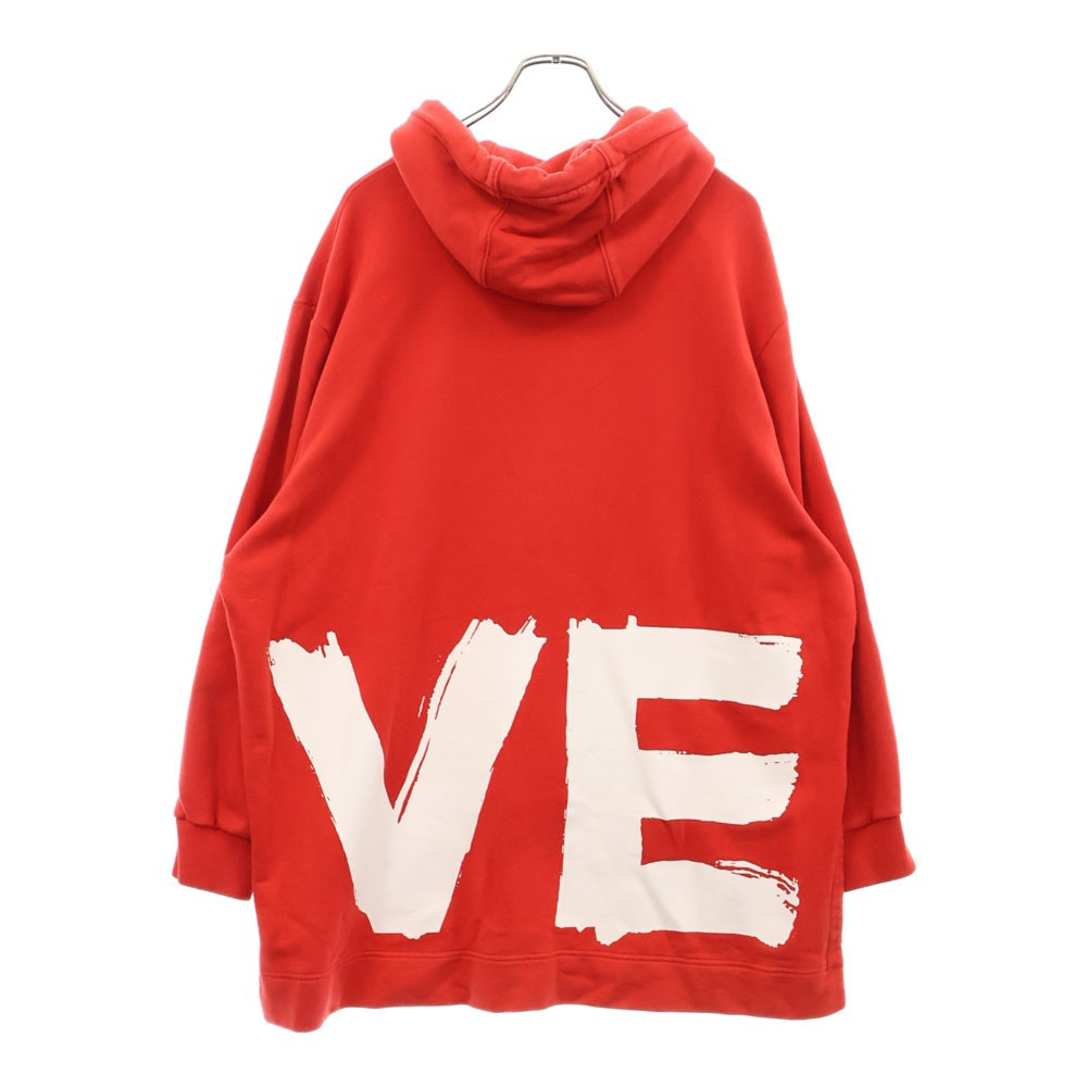 BURBERRY(バーバリー) 21SS LOVEプリント オーバーサイズ フーディープルオーバーパーカー 8038129 レッド