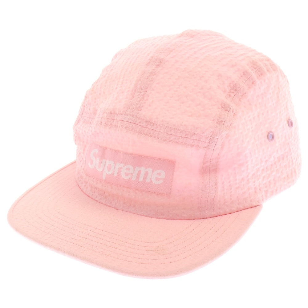 SUPREME(シュプリーム) 17SS Tonal Seersucker Camp Cap トーナル シアサッカー キャップ ピンク