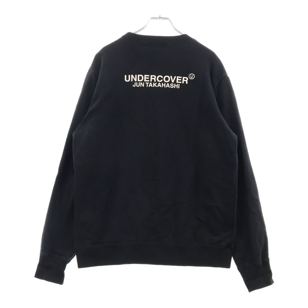 UNDERCOVER(アンダーカバー) 20AW FALLEN MAN SWEAT FACE フロントプリント クルーネック スウェットシャツ UCZ4892-1 ブラック