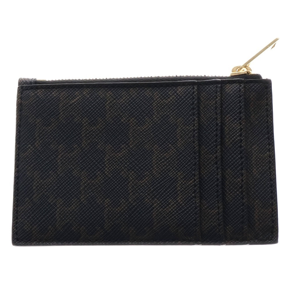 CELINE(セリーヌ) TRIOMPHE CARD HOLDER トリオンフキャンバス ジップ付きレザー カードホルダー 10F992BZ9.04LU ブラウン
