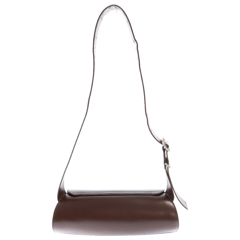 JIL SANDER(ジルサンダー) CANNOLO カンノーロ スモール エンボスロゴ レザー ショルダーバッグ ブラウン レディース J07WD0023 P5355