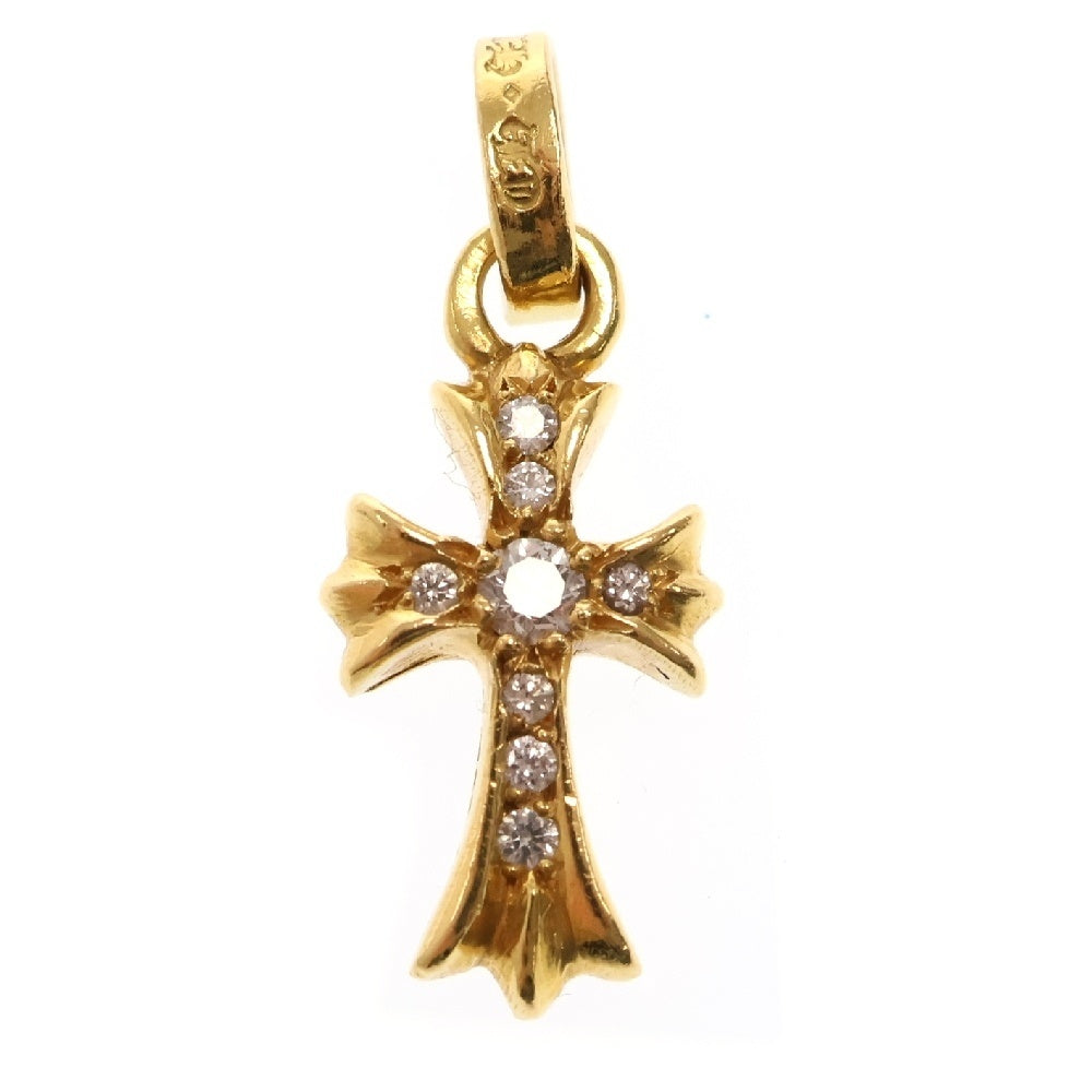 CHROME HEARTS(クロムハーツ) 22K CRS BBYFAT P/DIA ベイビーファットクロス PAVEダイヤ ペンダントトップ ゴールド BCA035