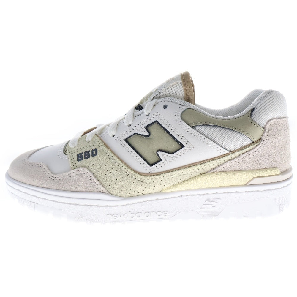 New Balance(ニューバランス) WMNS BBW550SK WHITE/BEIGE スウェード ローカットスニーカー ホワイト US8/25.0cm