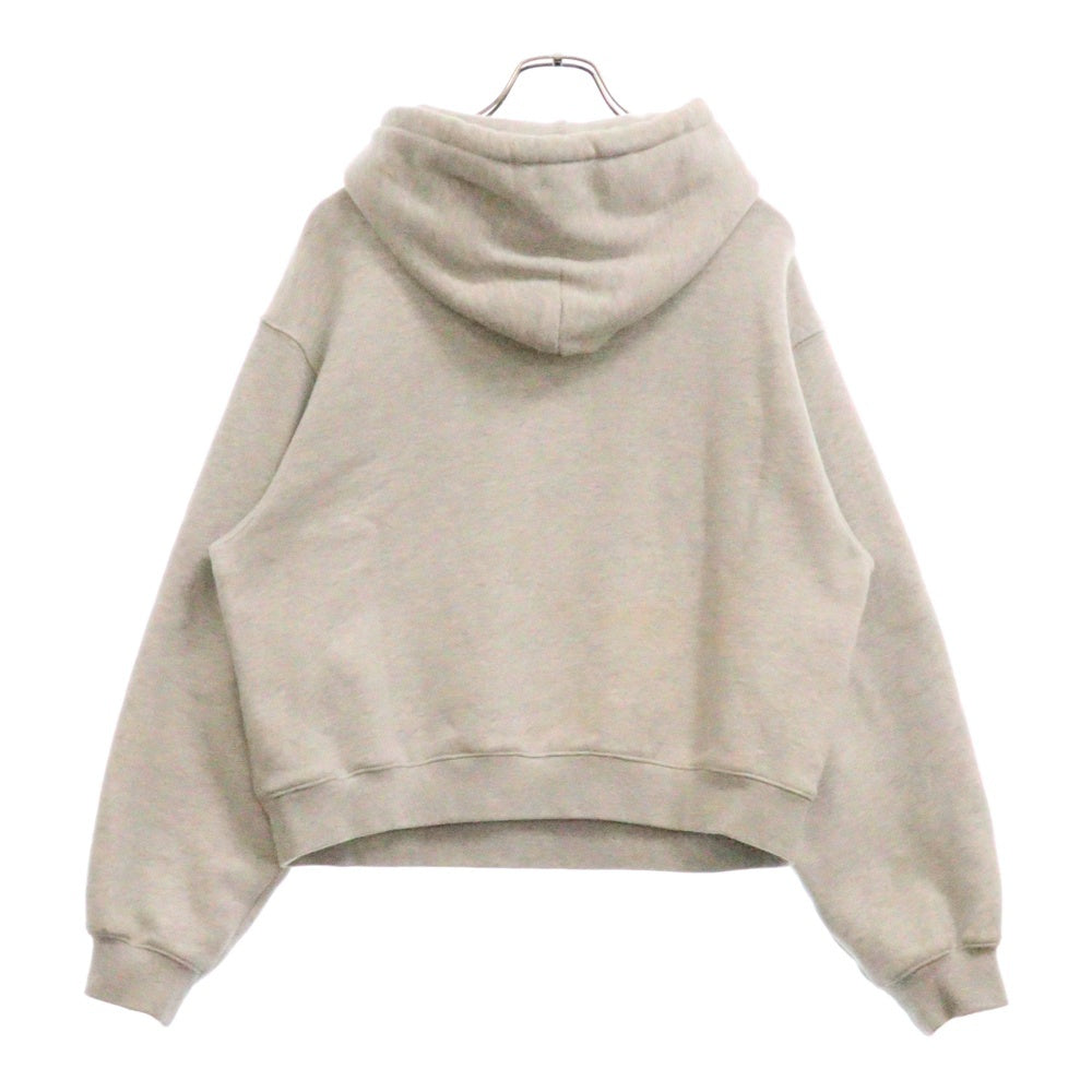 ALEXANDER WANG(アレキサンダーワン) 23AW ESSENTIAL TERRY HOODIE フロント パフロゴ フーディープルオーバーパーカー 4CC3242101 001 グレー