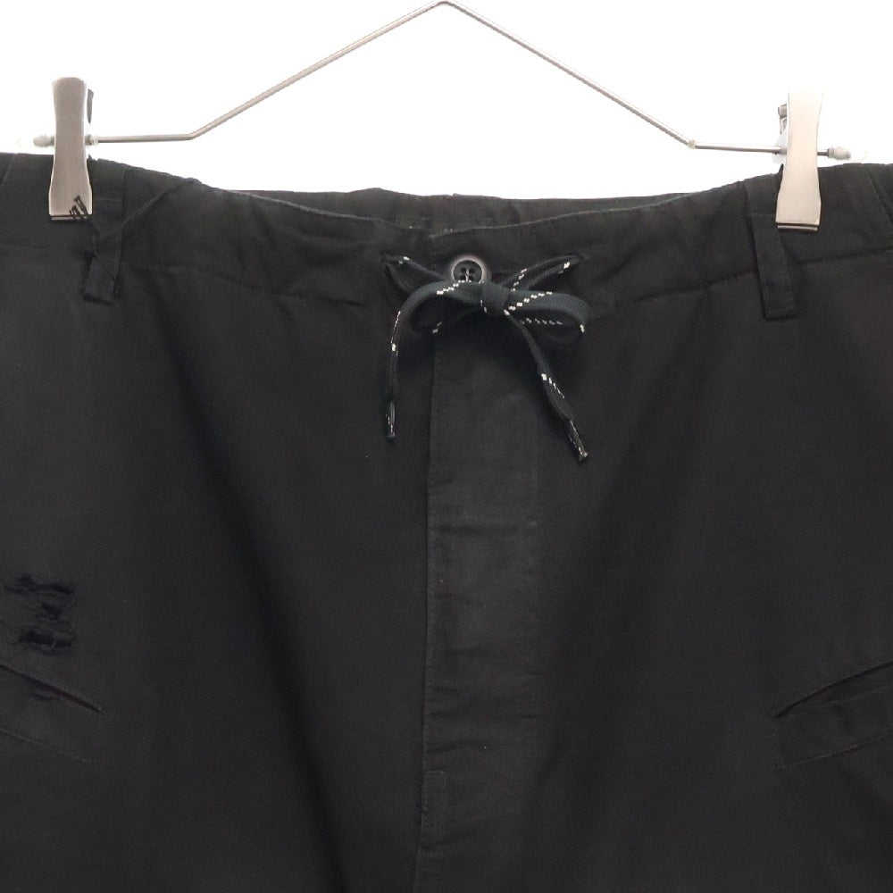 BALENCIAGA(バレンシアガ) 24SS LARGE CARGO PANTS ダメージ加工ウォッシュドラージカーゴパンツ 790982 TKP27 ブラック