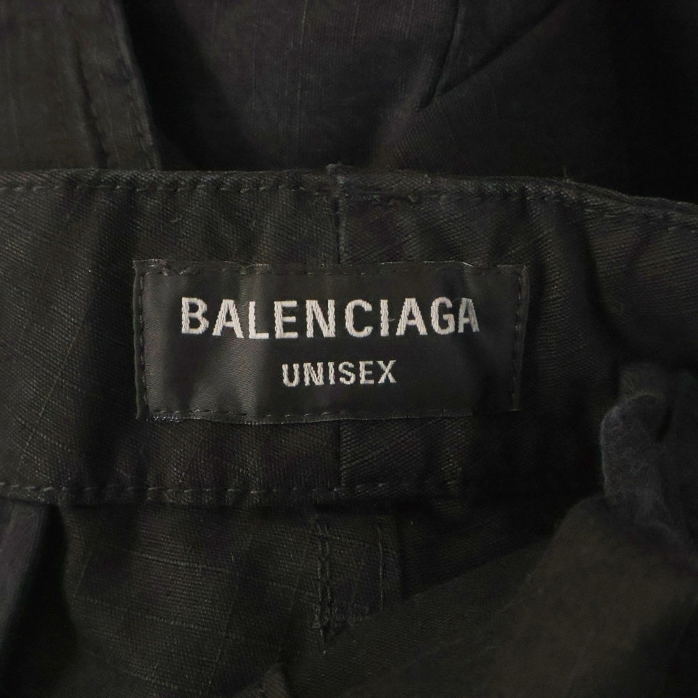 BALENCIAGA(バレンシアガ) 24SS LARGE CARGO PANTS ダメージ加工ウォッシュドラージカーゴパンツ 790982 TKP27 ブラック