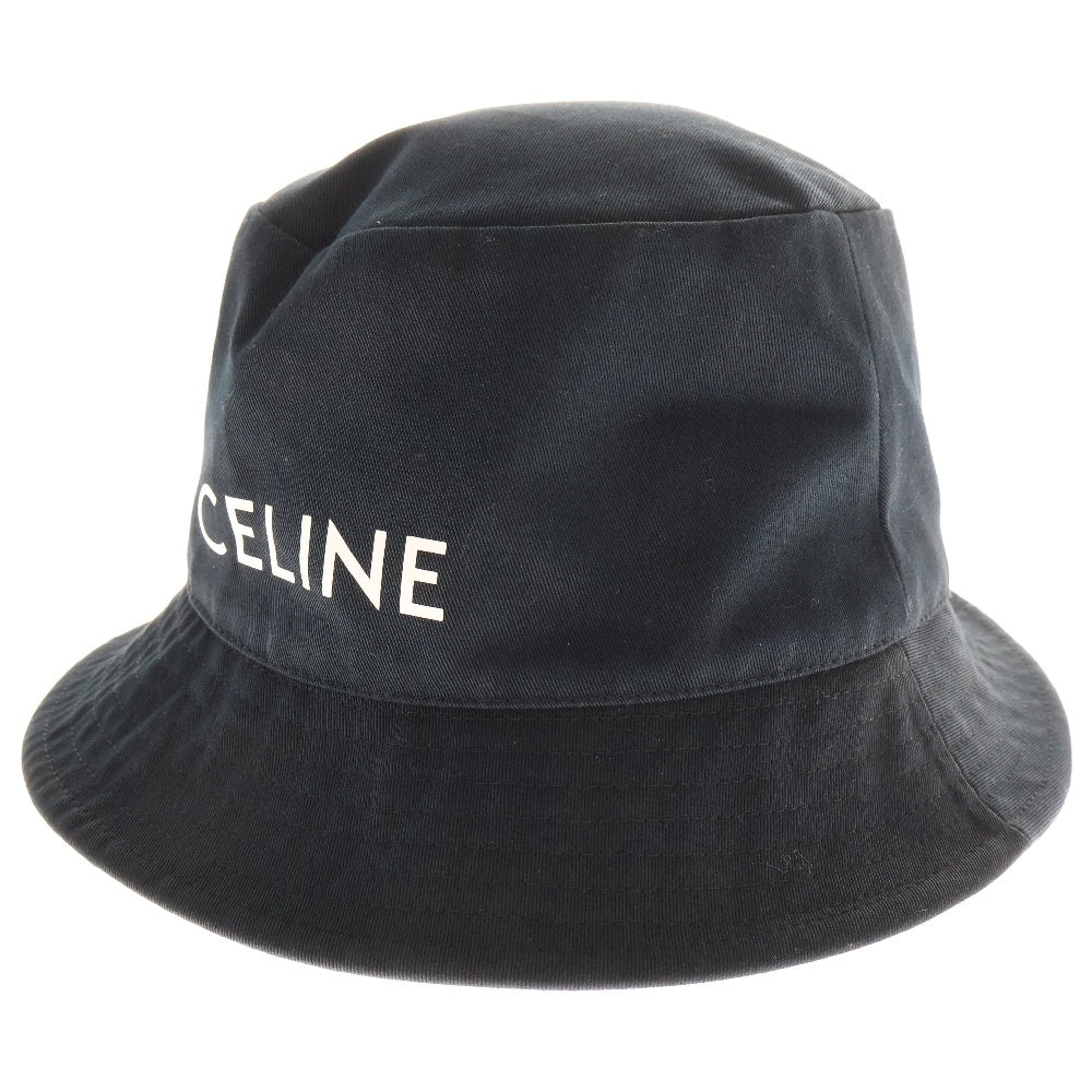 CELINE(セリーヌ) ロゴプリント バケットハット 帽子 ブラック 2AU5B968P